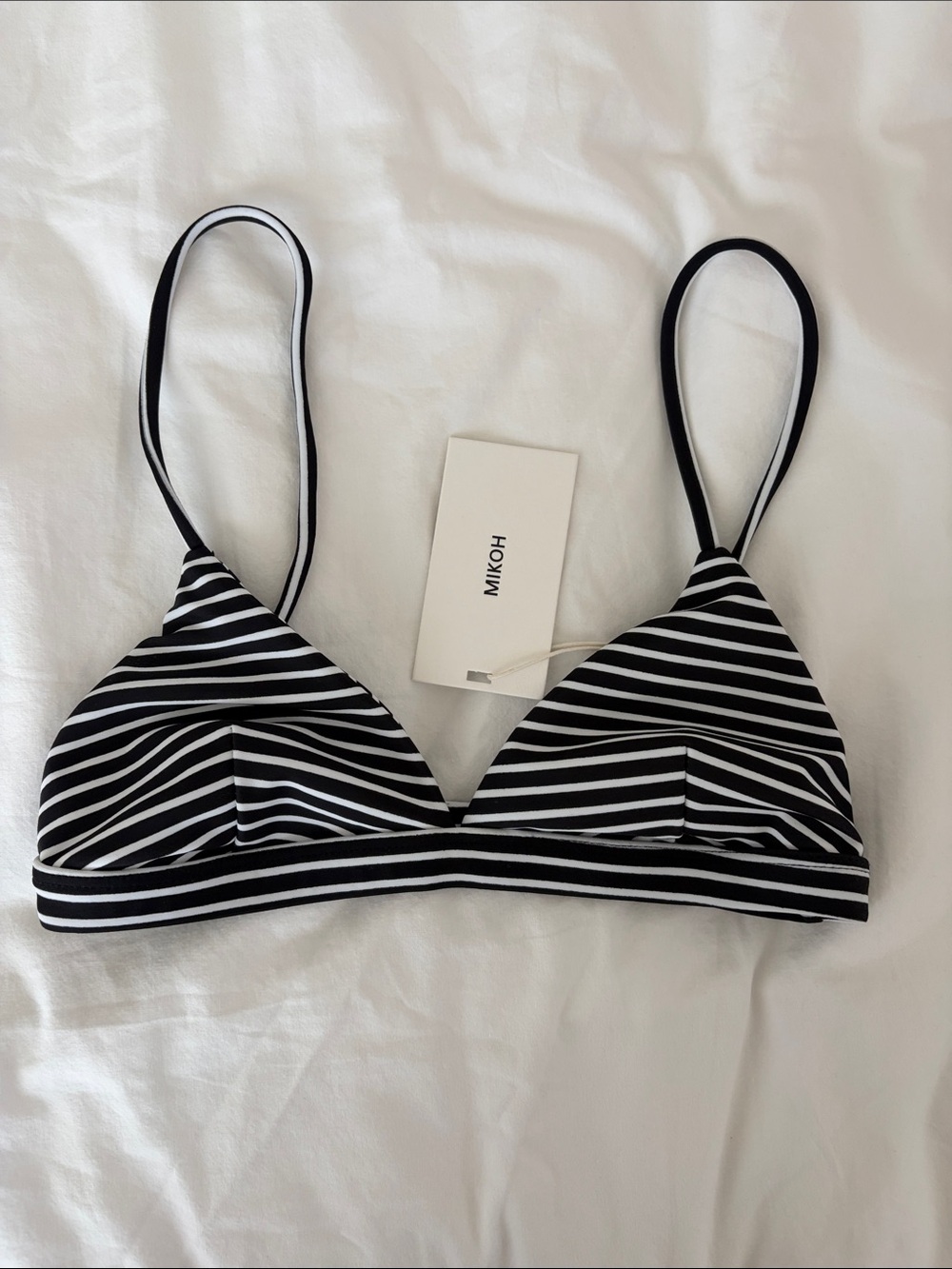 Mikoh striped bikini top